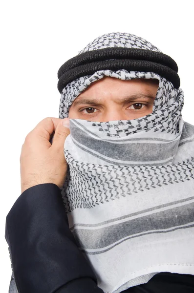 Arabischer Geschäftsmann isoliert auf weißem Grund — Stockfoto