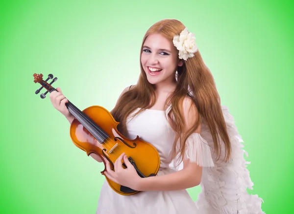 Young violin player isolated — Stock Photo, Image