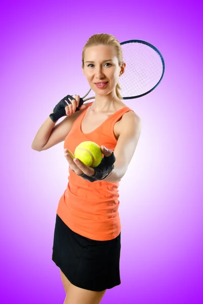 Mulher jogador de tênis — Fotografia de Stock
