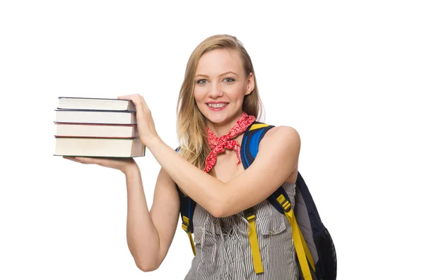 Young student isolated on white — Stock Photo, Image