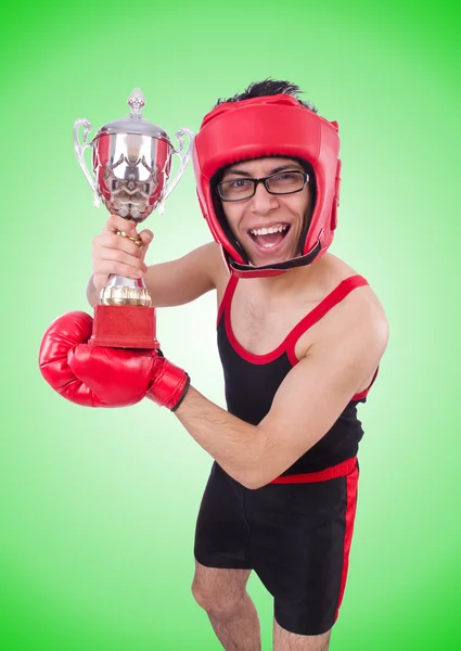 Degrade karşı komik boksör — Stok fotoğraf