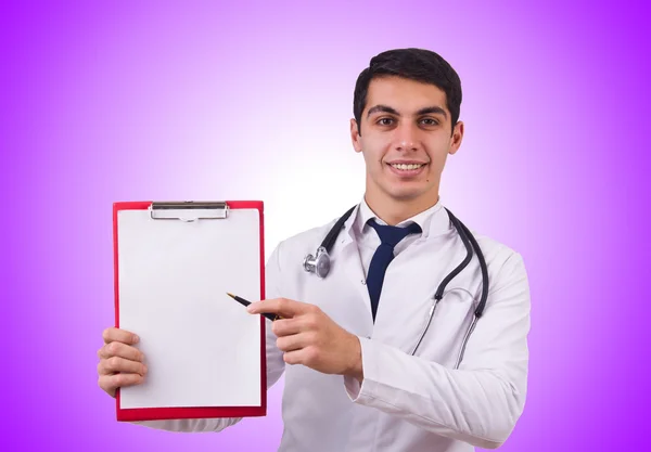 Male doctor against the gradient — Stock Photo, Image