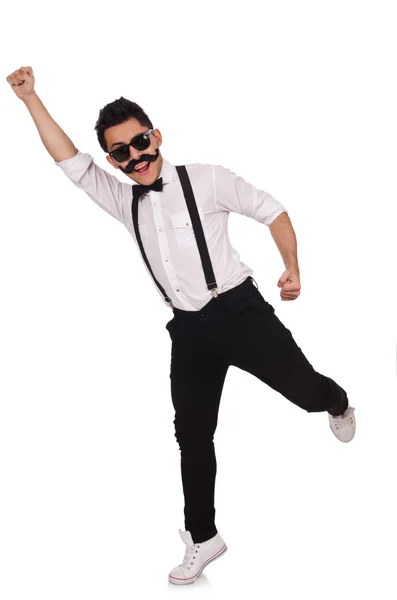 Young man with moustaches — Stock Photo, Image