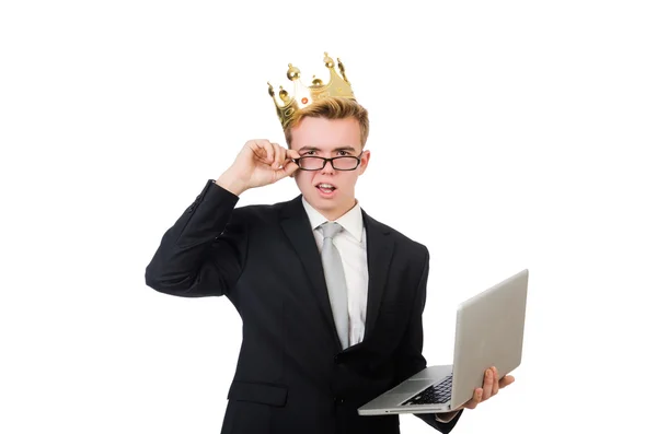 Young businessman with laptop — Stock Photo, Image