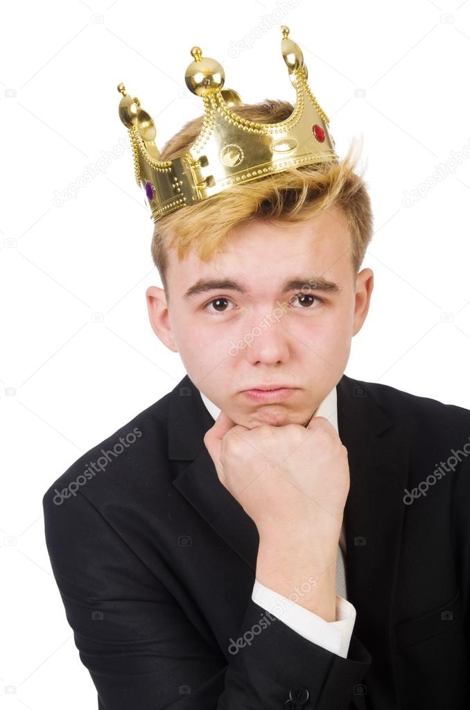 Concept of king businessman with crown