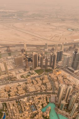 Gün batımında Dubai 'nin Panoraması