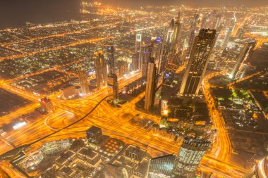 Gün batımında Dubai 'nin Panoraması