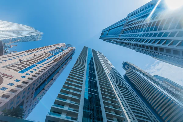 Tall Dubai Marina skyscrapers in UAE — Stock Photo, Image