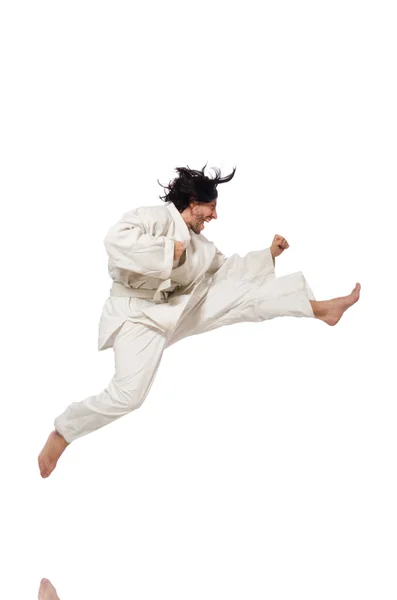 Karate-Kämpfer isoliert — Stockfoto