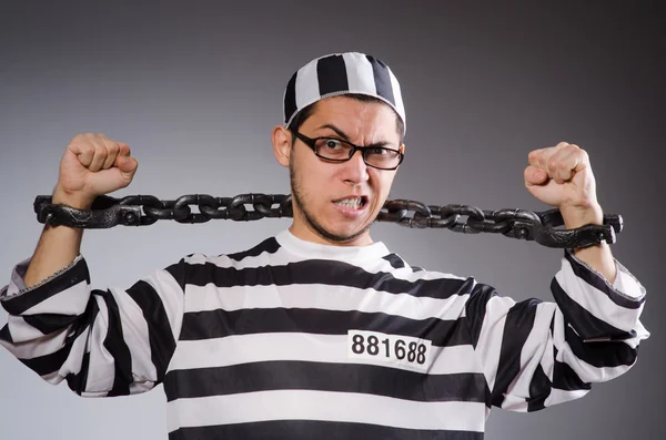 Young prisoner in chains — Stock Photo, Image