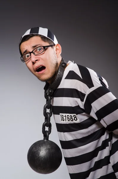 Jovem prisioneiro acorrentado — Fotografia de Stock