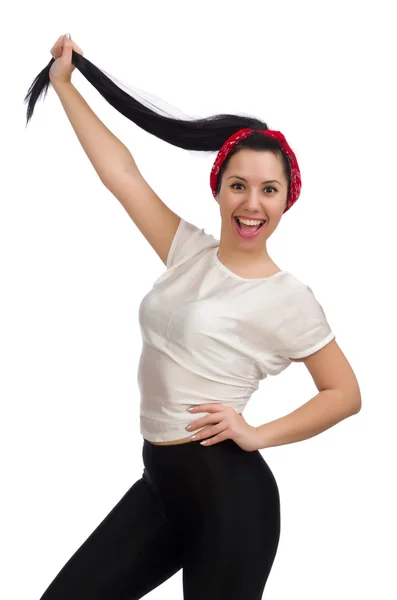 Woman doing exercises — Stock Photo, Image