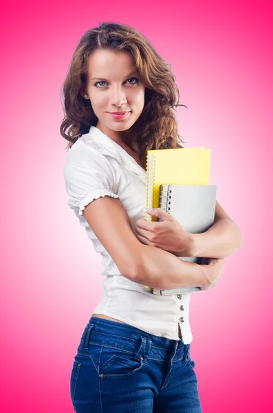 Jeune étudiant avec des livres — Photo