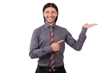 gri takım içinde iş adamı