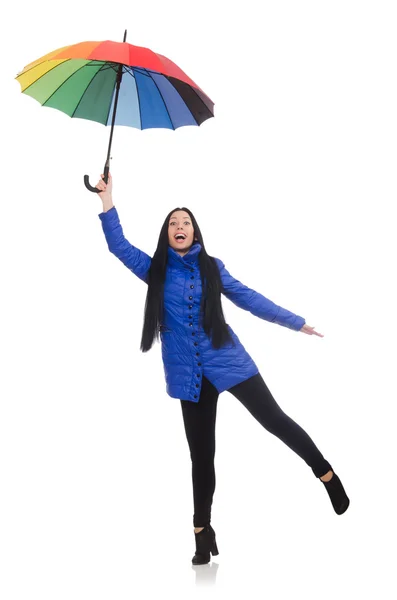 Girl in blue winter jacket — Stock Photo, Image