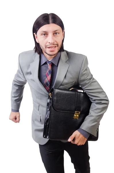 Jonge zakenman in grijs pak — Stockfoto