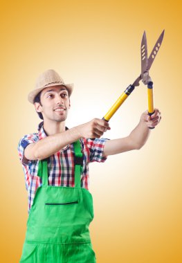 Adam bahçıvan makası Brown'un ile