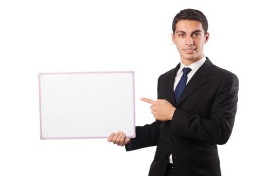 Beyaz izole zarif genç adam