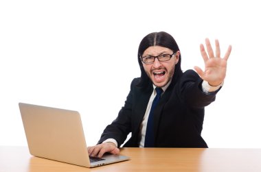 Beyaz izole iş kavramı işadamı