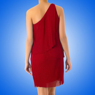 Beyaz modelli moda konsepti