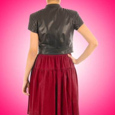 Beyaz modelli moda konsepti