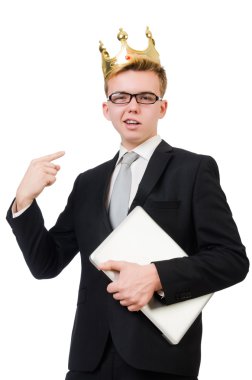 dizüstü bilgisayar ile genç işadamı