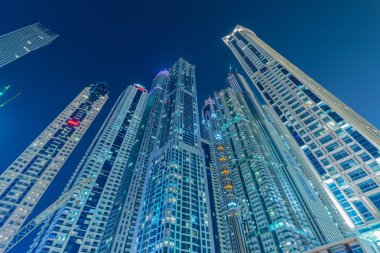 Dubai - 10 Ocak 2015: Marina Bölgesi, 10 Ocak 2015, BAE, Dubai. Marina bölgesi Dubai 'de popüler bir yerleşim yeridir.