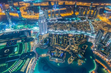 Gün batımında Dubai 'nin Panoraması