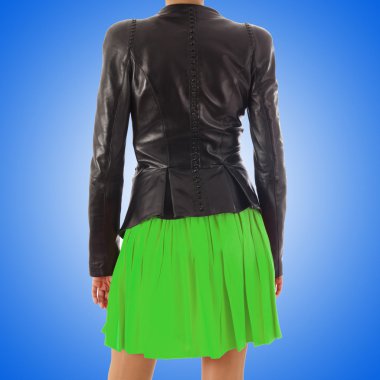 Beyaz modelli moda konsepti