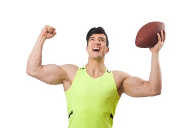 Amerikan futbolu oynayan adam