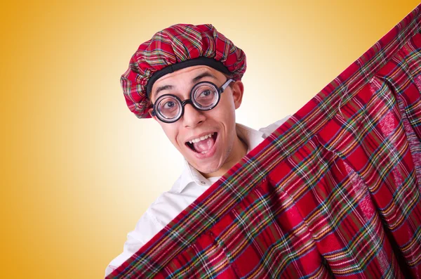 Funny scotsman in eyeglasses — Stock Photo, Image