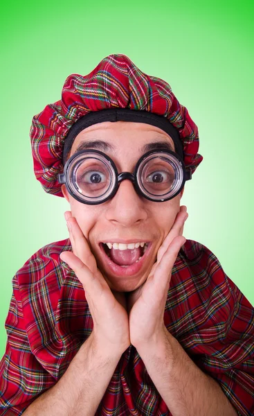 Funny scotsman with eyeglasses — Stock Photo, Image