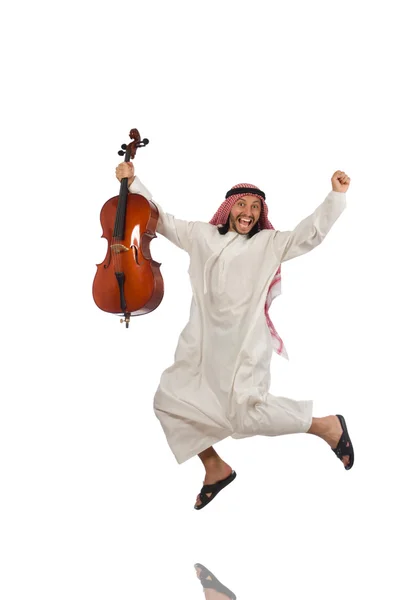 Hombre árabe tocando instrumento musical — Foto de Stock