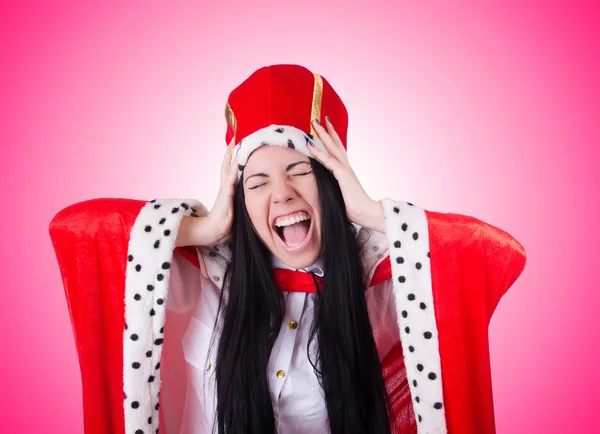 Queen businesswoman in business concept — Stock Photo, Image