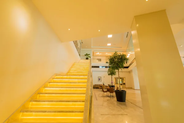 Stair case in the modern hotel interior