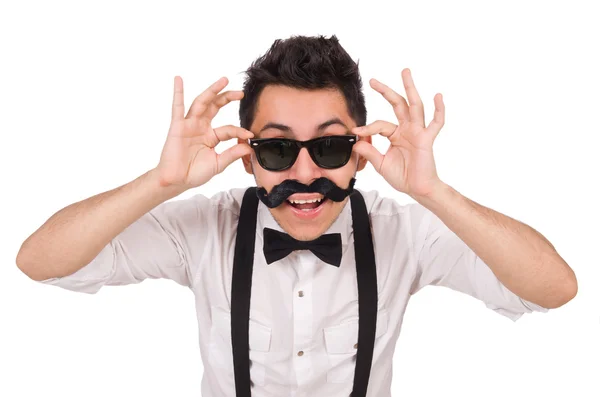 Jeune homme avec des moustaches — Photo