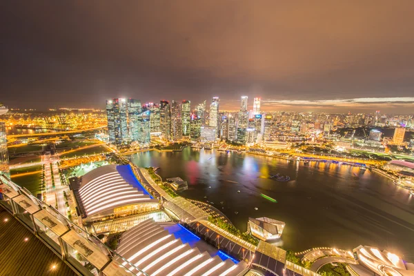 Panorama Singapuru panorama centrum miasta — Zdjęcie stockowe