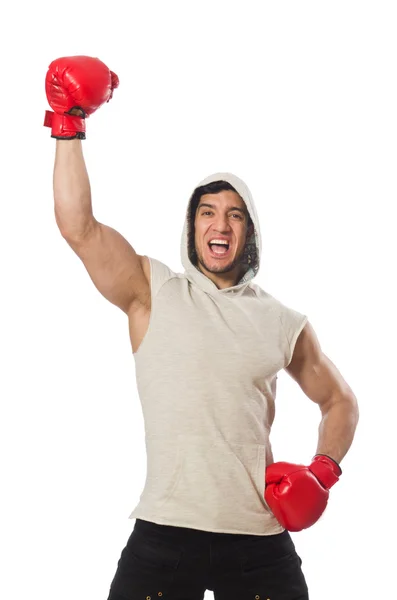 Concepto de boxeo con joven deportista — Foto de Stock