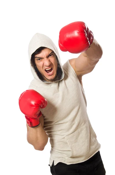 Conceito de boxe com jovem desportista — Fotografia de Stock