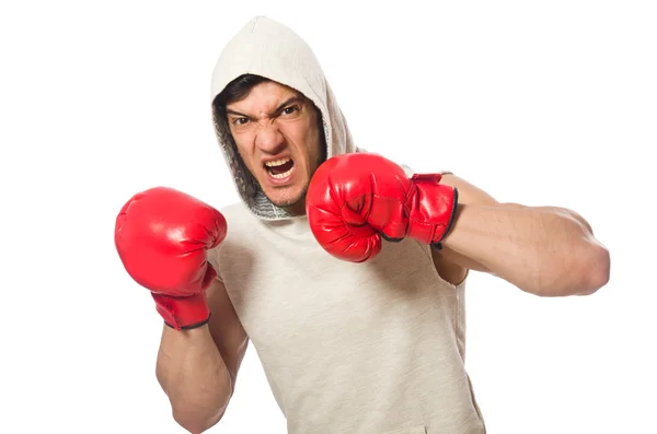 Concepto de boxeo con joven deportista — Foto de Stock