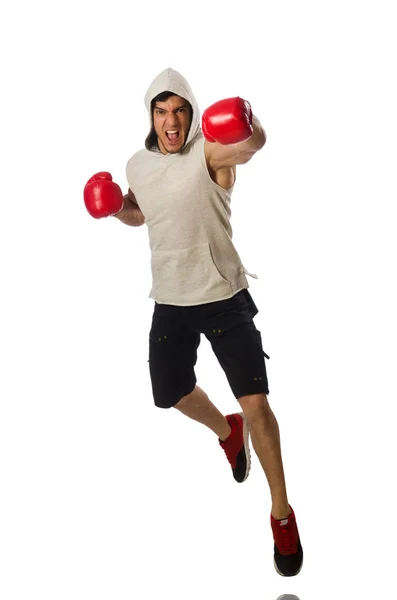 Concepto de boxeo con joven deportista — Foto de Stock