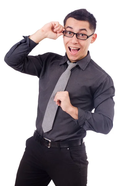 Joven hombre sonriente aislado en blanco —  Fotos de Stock