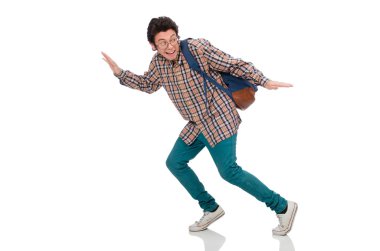 sırt çantası ile öğrenci