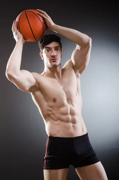 Muskulös basket i sports koncept — Stockfoto