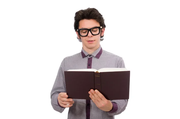 Student met boek — Stockfoto