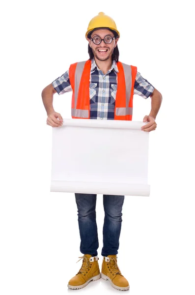 Funny engineer isolated — Stock Photo, Image