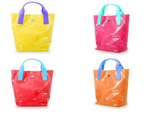 Set of woman bags isolated on white — Stock Photo, Image