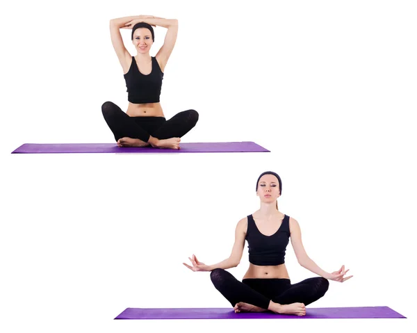 Conjunto de ejercicios de yoga — Foto de Stock