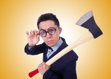 balta ile komik adam