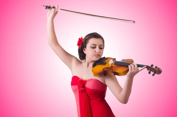 Young girl with violin — Stock Photo, Image